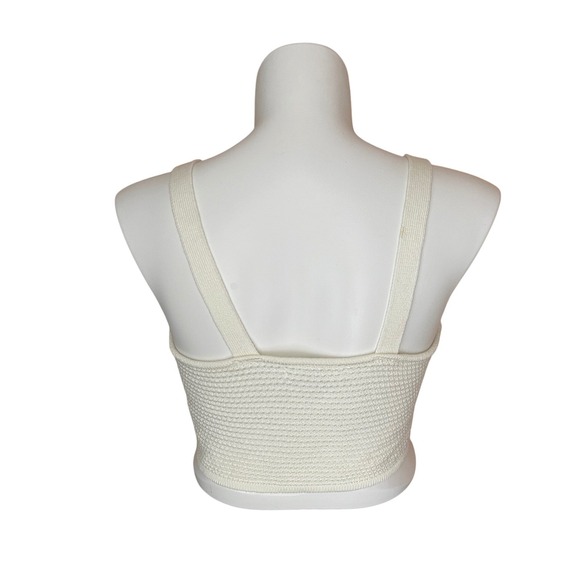 Madden NYC Womens Crochet Tank Top XL Y2K Coquette Festival Retro Summer Style - Picture 4 of 10